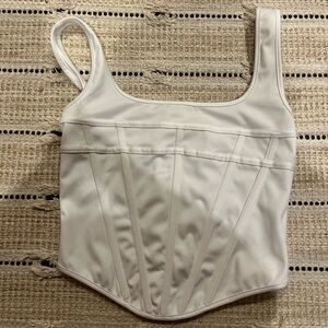 Princess Polly White Structured Corset Crop Top